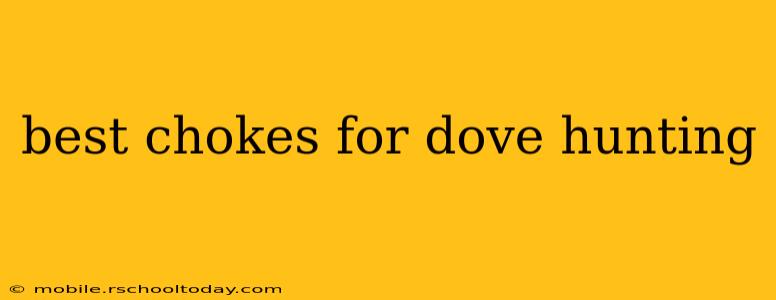 best chokes for dove hunting