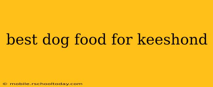 best dog food for keeshond