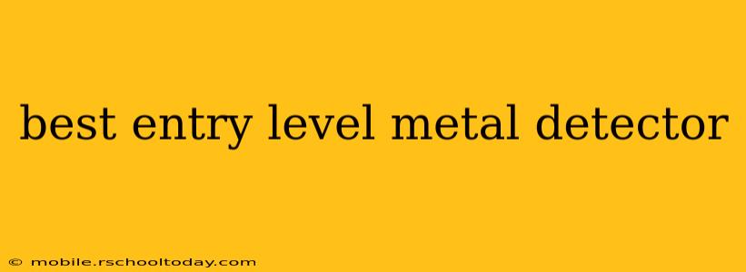 best entry level metal detector