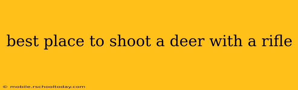 best place to shoot a deer with a rifle
