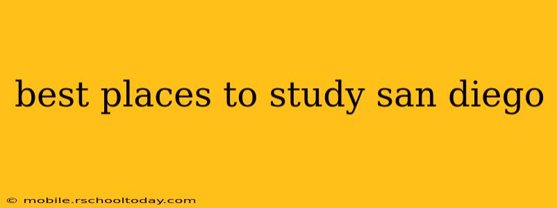 best places to study san diego