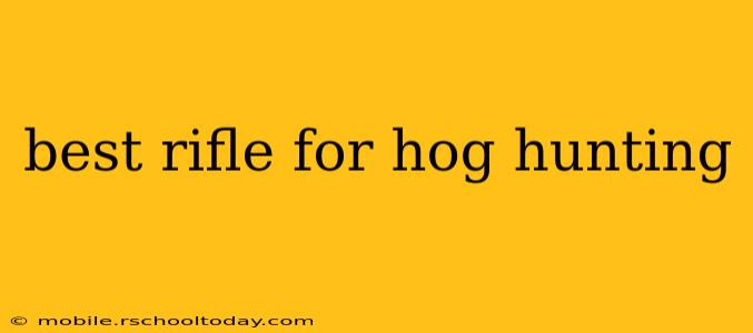 best rifle for hog hunting