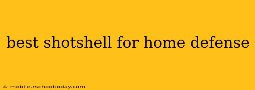best shotshell for home defense