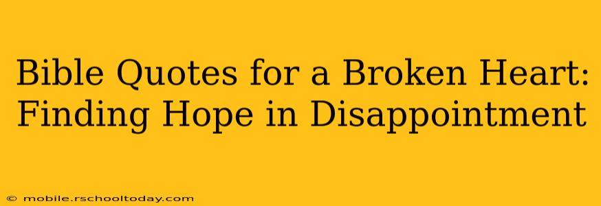 Bible Quotes for a Broken Heart: Finding Hope in Disappointment