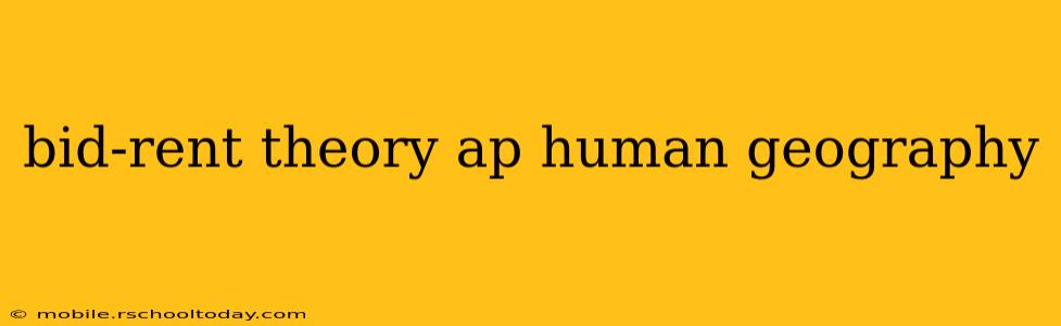 bid-rent theory ap human geography