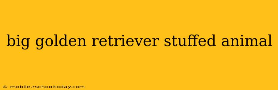 big golden retriever stuffed animal