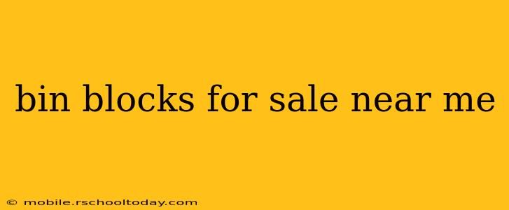 bin blocks for sale near me