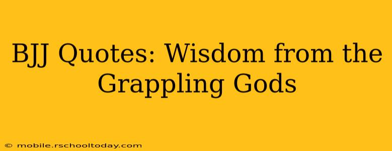 BJJ Quotes: Wisdom from the Grappling Gods