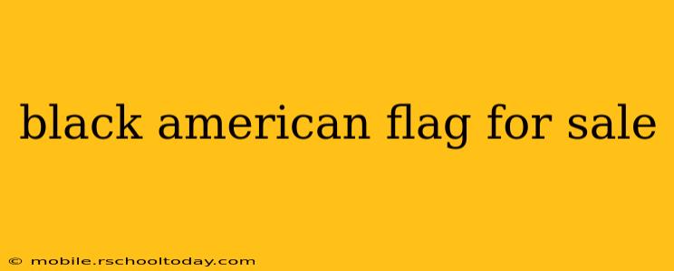 black american flag for sale