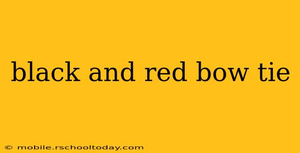 black and red bow tie
