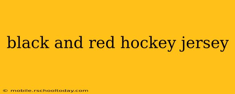 black and red hockey jersey