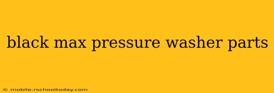 black max pressure washer parts