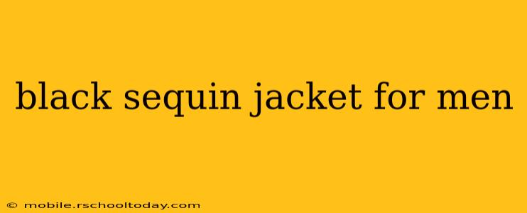 black sequin jacket for men