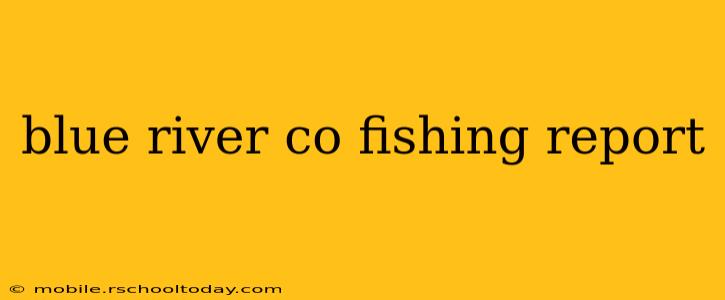 blue river co fishing report