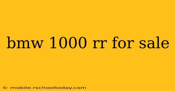 bmw 1000 rr for sale