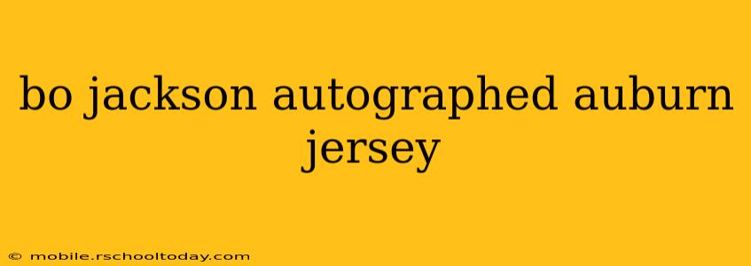 bo jackson autographed auburn jersey