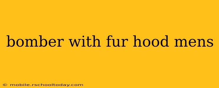 bomber with fur hood mens