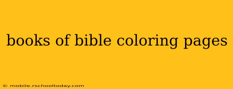 books of bible coloring pages