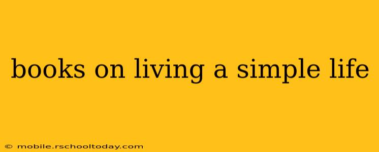 books on living a simple life