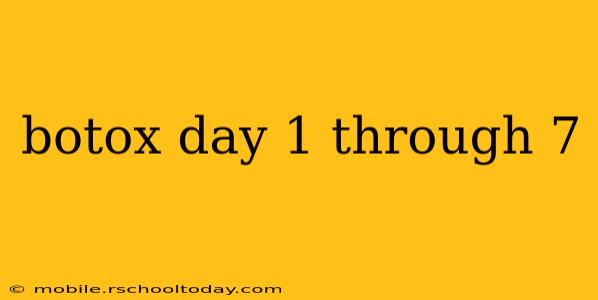 botox day 1 through 7