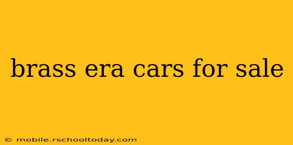 brass era cars for sale