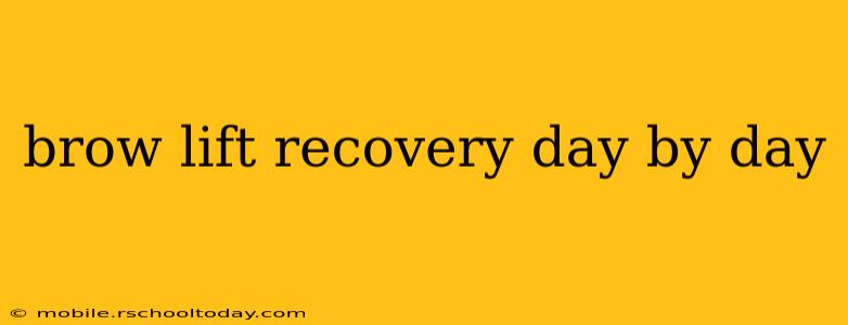 brow lift recovery day by day