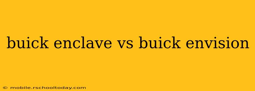 buick enclave vs buick envision