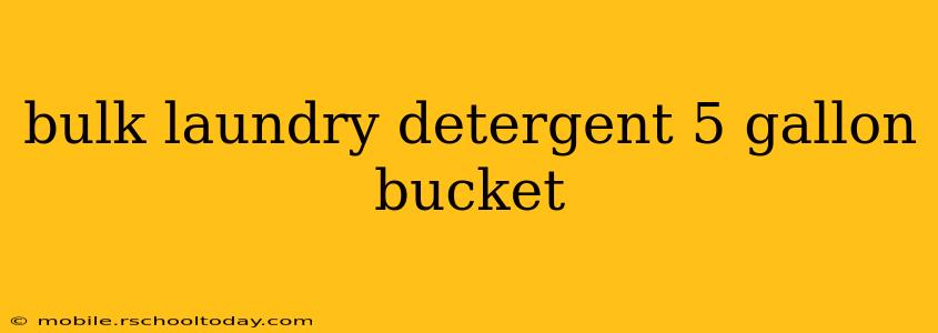 bulk laundry detergent 5 gallon bucket