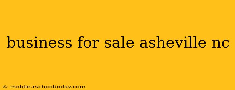 business for sale asheville nc