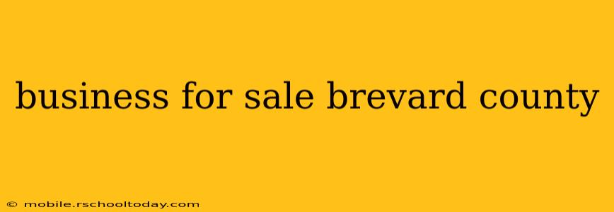 business for sale brevard county
