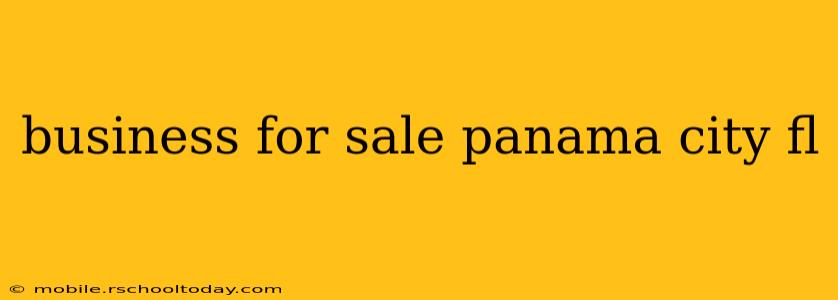 business for sale panama city fl