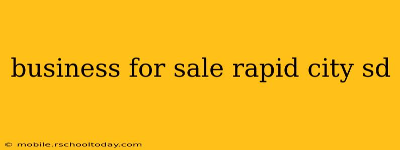 business for sale rapid city sd