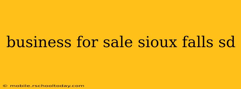 business for sale sioux falls sd