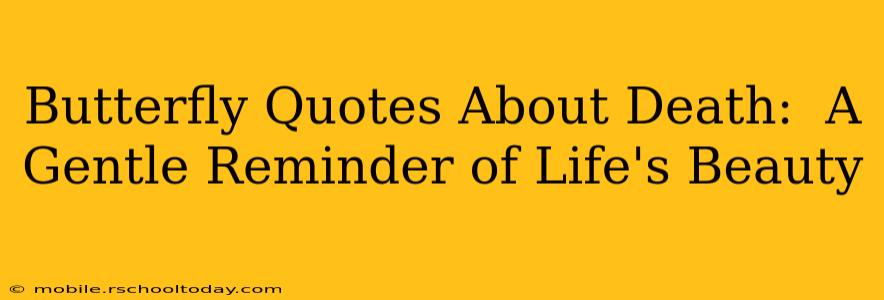 Butterfly Quotes About Death:  A Gentle Reminder of Life's Beauty
