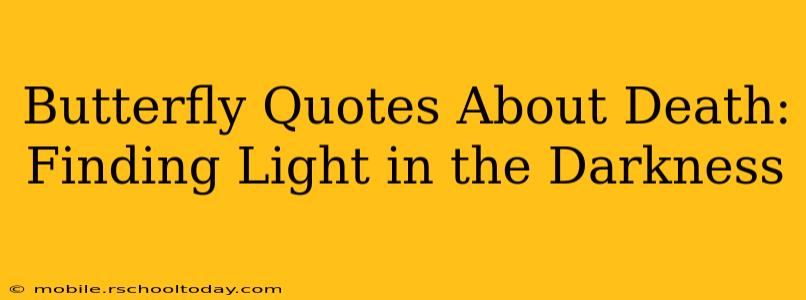 Butterfly Quotes About Death:  Finding Light in the Darkness