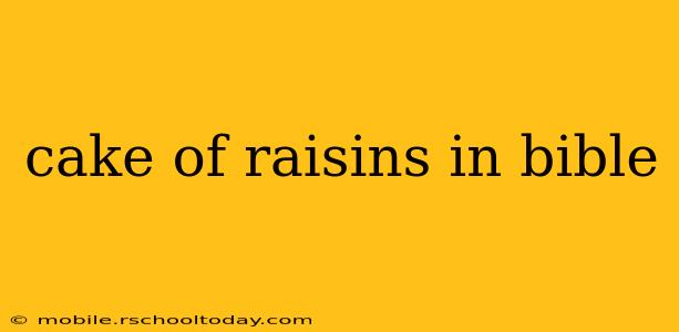 cake of raisins in bible