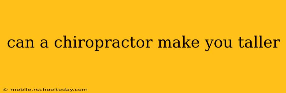 can a chiropractor make you taller