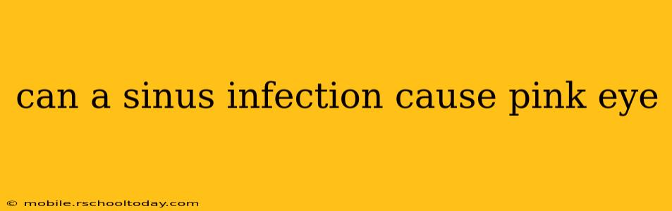 can a sinus infection cause pink eye