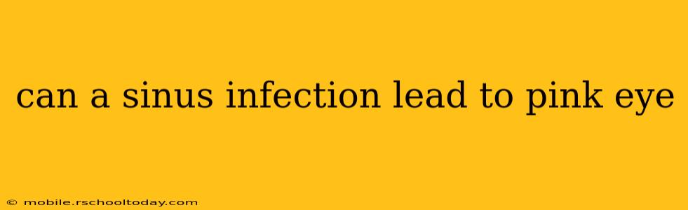 can a sinus infection lead to pink eye