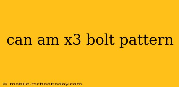 can am x3 bolt pattern