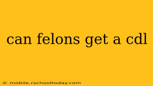 can felons get a cdl