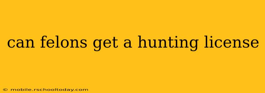 can felons get a hunting license