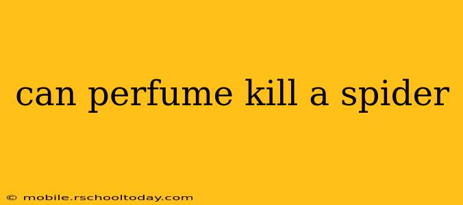 can perfume kill a spider