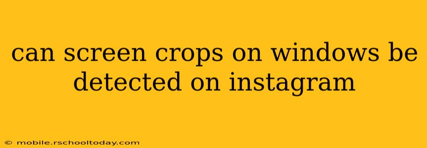 can screen crops on windows be detected on instagram