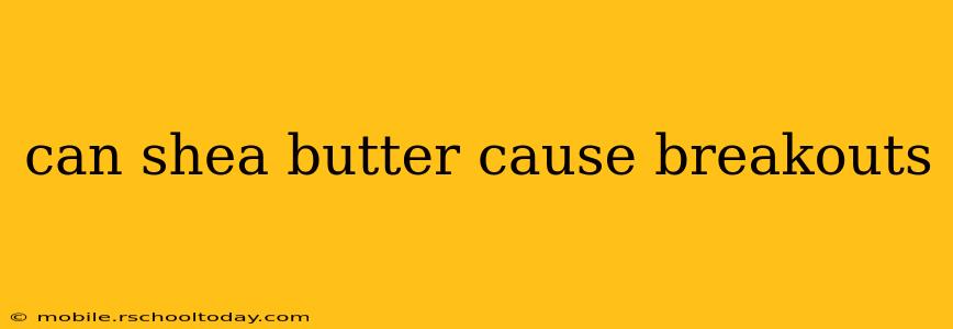 can shea butter cause breakouts