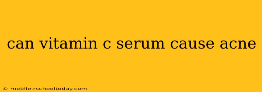 can vitamin c serum cause acne