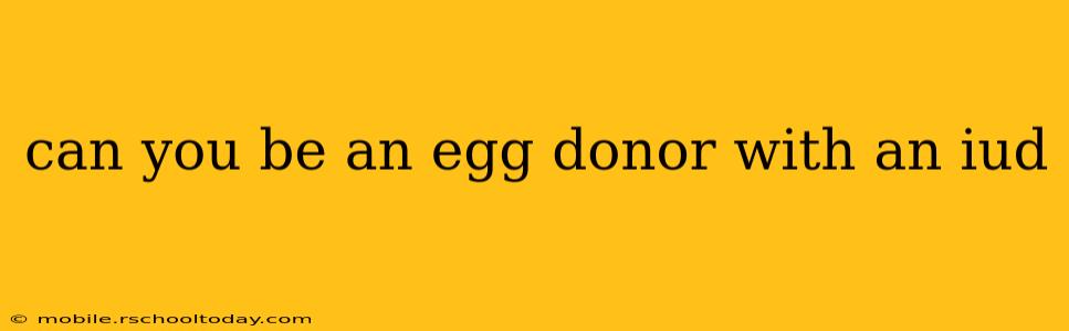 can you be an egg donor with an iud