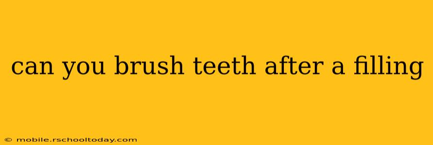 can you brush teeth after a filling