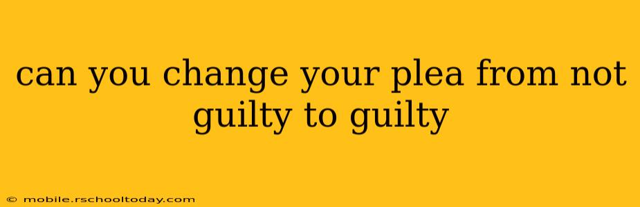 can you change your plea from not guilty to guilty