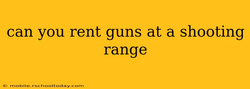 can you rent guns at a shooting range
